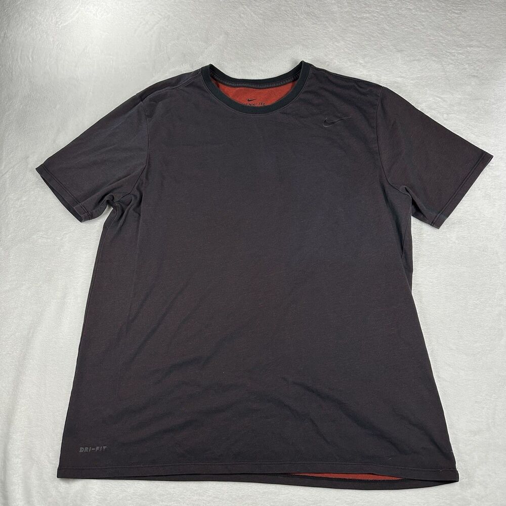 Nike Dri-FIT The Nike Tee Mens XL Black Athletic Cut Short Sleeve Shirt Gym